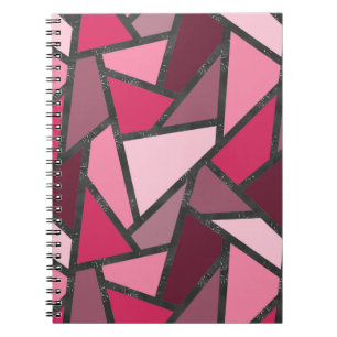 Farbtöne aus rosa Farbglas Notizblock