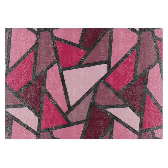 Farbtöne aus rosa Farbglas Schneidebrett (Vorderseite)