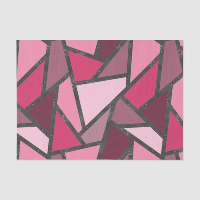 Farbtöne aus rosa Farbglas Seidenpapier (Vorderseite)