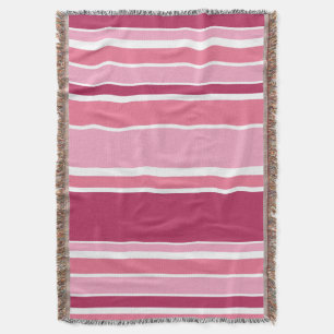 Farbtöne aus rosa Streifen Decke