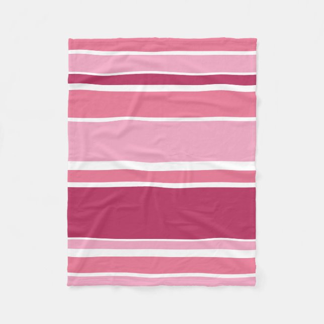 Farbtöne aus rosa Streifen Fleecedecke (Vorderseite)