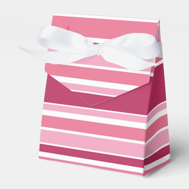 Farbtöne aus rosa Streifen Geschenkschachtel (Vorderseite)