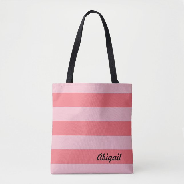 Farbtöne aus rosa Streifen Tasche (Vorderseite)