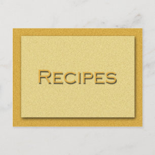 Farbtöne der gelben Rezept-Karte Postkarte