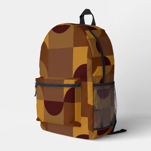 Farbtöne der geometrischen Formen Bedruckter Rucksack (Rückseitige Ecke Rechts)