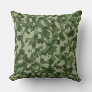 Farbtöne der grünen Camouflage Kissen