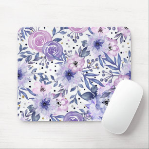 Farbtöne der Lila und rosa Blumenmousepad Mousepad