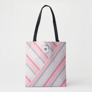 Farbtöne der rosa gestrichenen Monogram Tote Bag Tasche