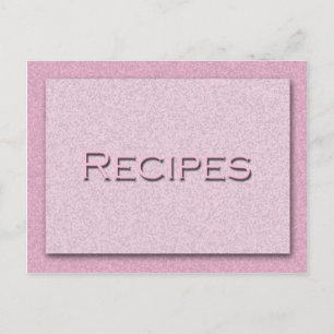 Farbtöne der rosa Rezept-Karte Postkarte