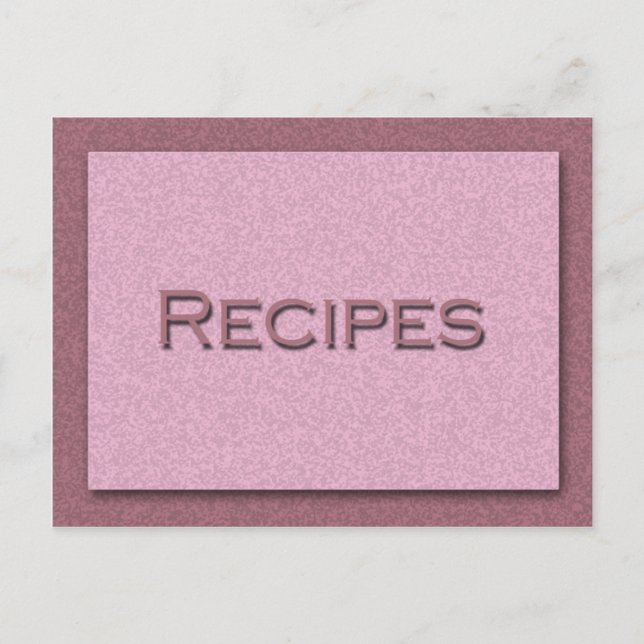 Farbtöne der rosa Rezept-Karte Postkarte (Vorderseite)