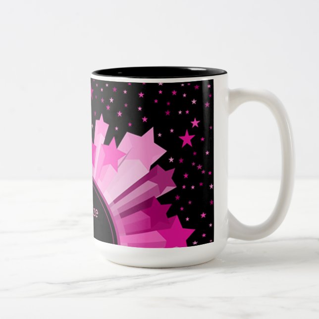 Farbtöne der Tasse der rosa Sternexplosion (Rechts)