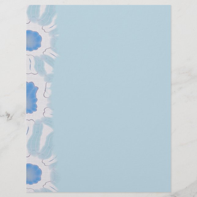 Farbtöne des Abstrakten Musters der blauen Flora (Vorderseite)