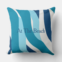 Farbtöne des Aquamarinen Personalisierten Blauen W Kissen