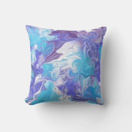 Farbtöne des blauen Abstrakten Kissens Kissen