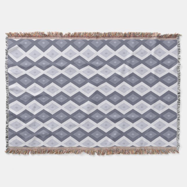 Farbtöne des blauen Rautenmusters Decke (Vorderseite)