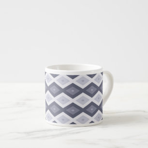 Farbtöne des blauen Rautenmusters Espressotasse