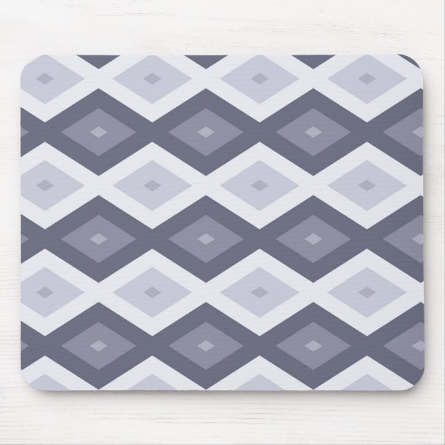 Farbtöne des blauen Rautenmusters Mousepad (Vorne)
