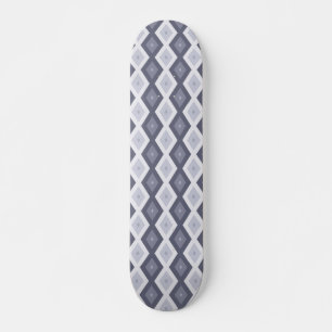 Farbtöne des blauen Rautenmusters Skateboard
