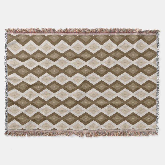 Farbtöne des braunen Rautenmusters Decke (Vorderseite)