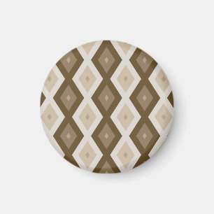 Farbtöne des braunen Rautenmusters Magnet