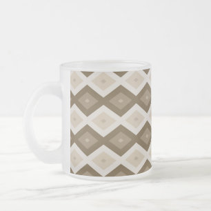 Farbtöne des braunen Rautenmusters Mattglastasse