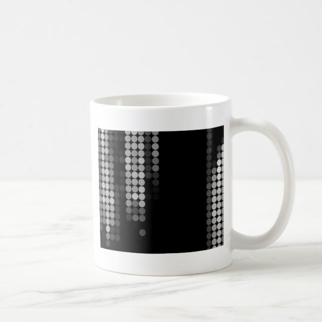 Farbtöne des grauen Punktmusters Kaffeetasse (Rechts)