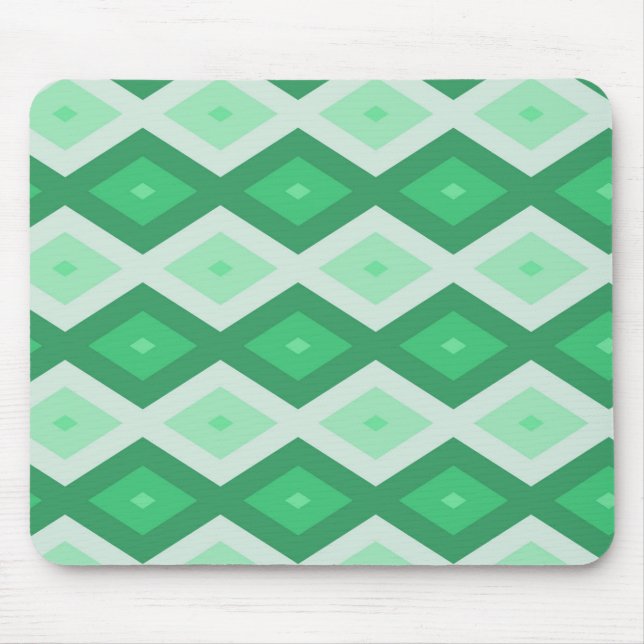 Farbtöne des grünen Diamantmusters Mousepad (Vorne)