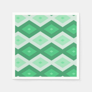 Farbtöne des grünen Diamantmusters Serviette