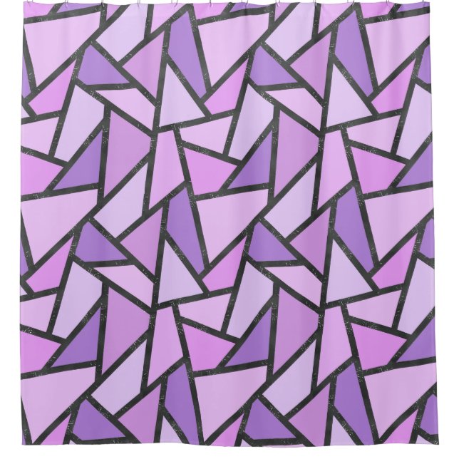 Farbtöne des lilac-farbenen Glasmusters Duschvorhang (Vorderseite)
