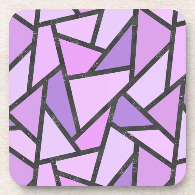 Farbtöne des lilac-farbenen Glasmusters Getränkeuntersetzer (Vorderseite)