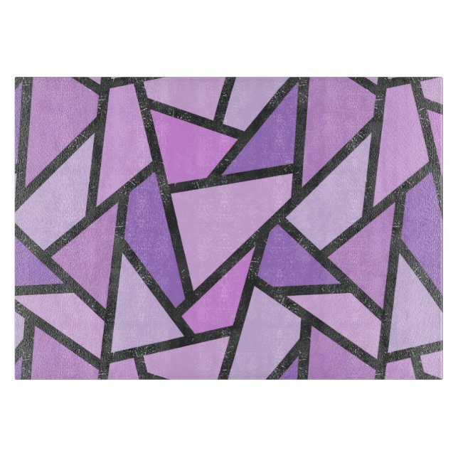 Farbtöne des lilac-farbenen Glasmusters Schneidebrett (Vorderseite)