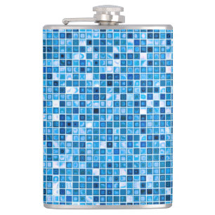 Farbtöne des Mosaikfliesen-Musters "Watery" Flachmann