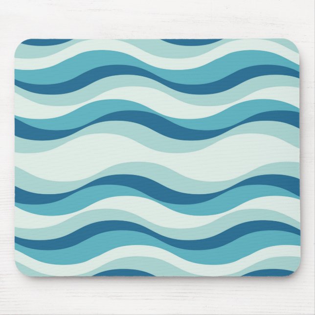 Farbtöne des Musters "Blaue Welle" Mousepad (Vorne)