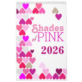 Farbtöne des rosa Kalenders Kalender
