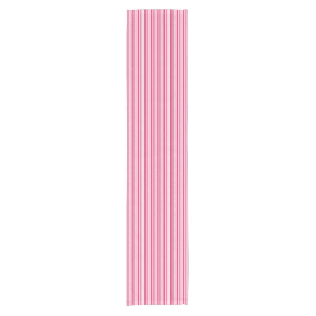Farbtöne des rosa Streifen Tischläufers Kurzer Tischläufer (Vorderseite)