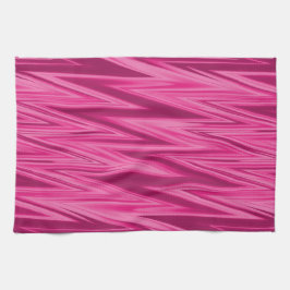 Farbtöne des rosa Zigzag-Musters Geschirrtuch