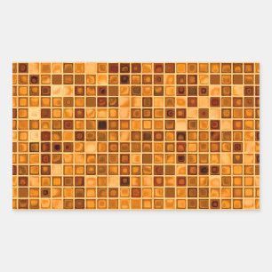 Farbtöne des rostfarbenen Orangenmusters "Watery" Rechteckiger Aufkleber