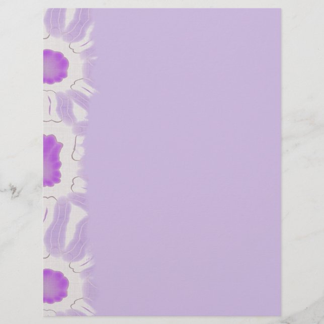 Farbtöne des violetten, floralen Retro-Abstrakten  (Vorderseite)
