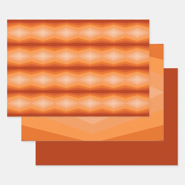 Farbtöne geometrischer Abstrakter Kunst Geschenkpapier Set (Set)