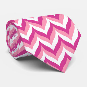 Farbtöne in rosa und weißem Zigzag Zickzack Krawatte
