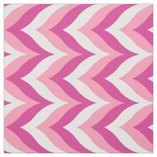 Farbtöne in rosa und weißem Zigzag Zickzack Stoff