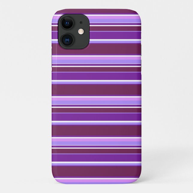Farbtöne lila Streifen Case-Mate iPhone Hülle (Rückseite)