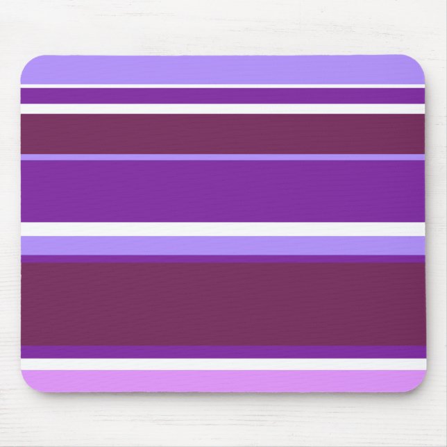 Farbtöne lila Streifen Mousepad (Vorne)