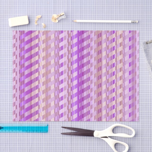 Farbtöne Lila Streifen Seidenpapier (Handwerk)