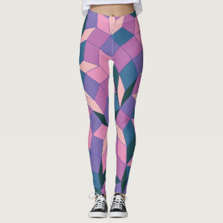 Farbtöne Lila und rosa Leggings