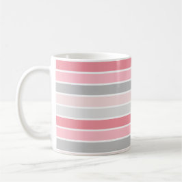 Farbtöne, rosa gestreift kaffeetasse
