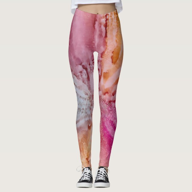 Farbtöne und Orangen der Blues Leggings (Vorderseite)