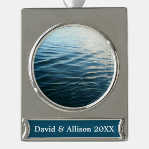 Farbtöne von Abstrakter Naturfotografie Banner-Ornament Silber