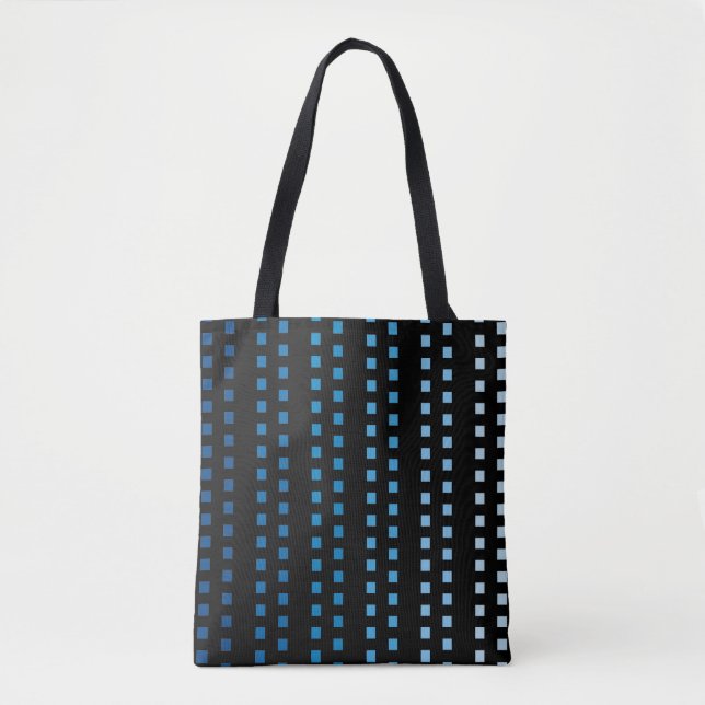 Farbtöne von Blau mit veränderbarer Hintergrundfar Tasche (Vorderseite)
