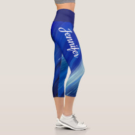 Farbtöne von blauen Pinselstrichen mit Namen Capri Leggings